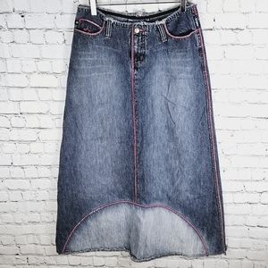 BRAWD | denim long jean skirt